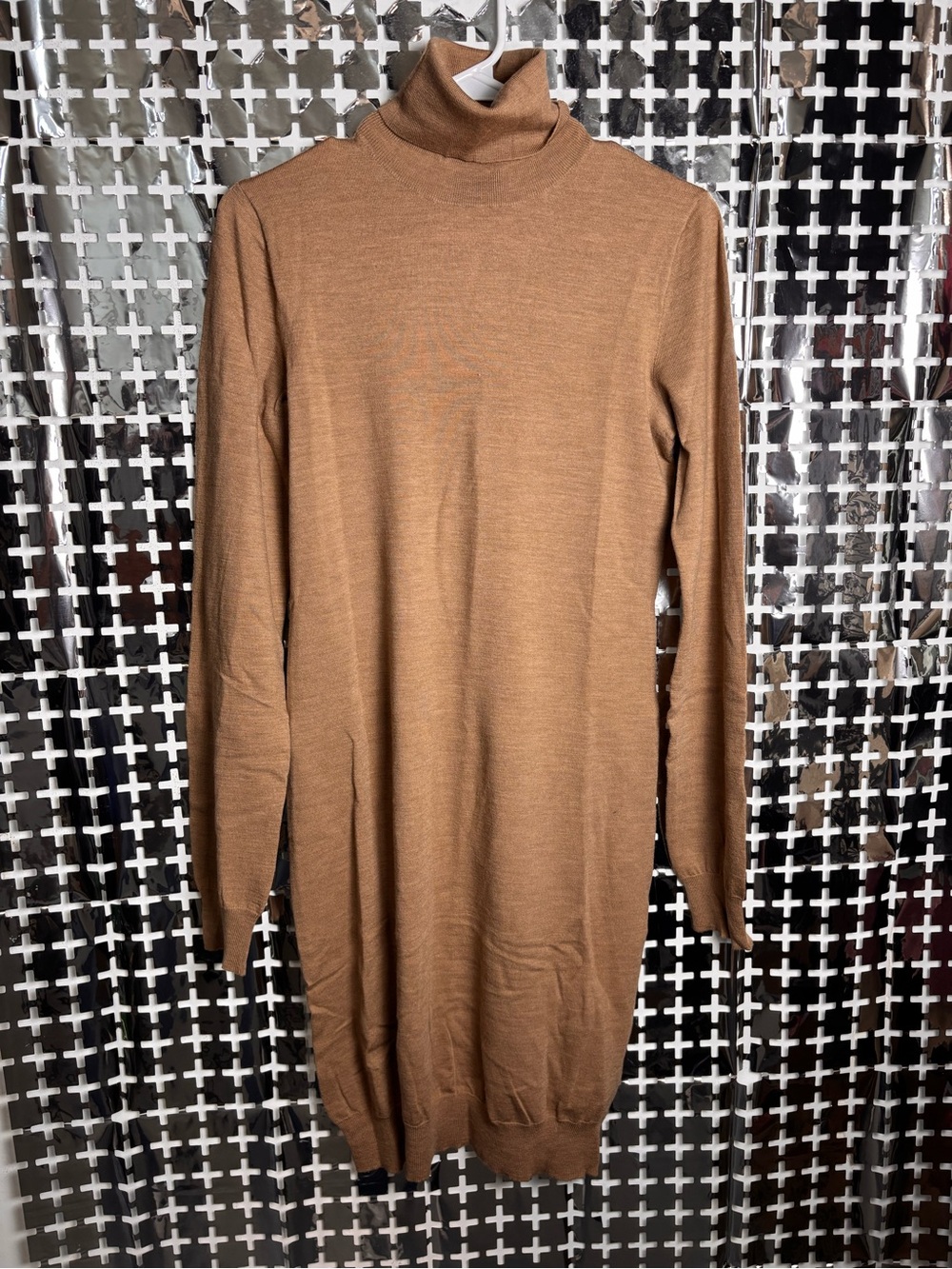 Ralph Lauren Camel Turtleneck Knit Dress